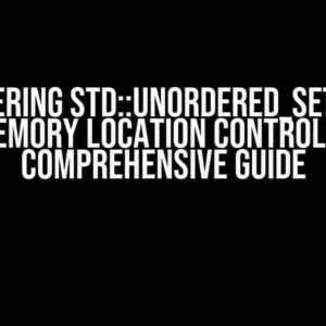 Mastering std::unordered_set with Memory Location Control: A Comprehensive Guide