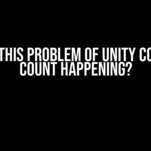 Why is this problem of Unity collision count happening?